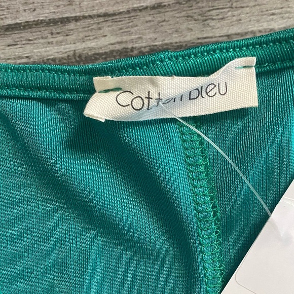 Cotton Bleu Iridescent Metallic Top NWT - Picture 6 of 7
